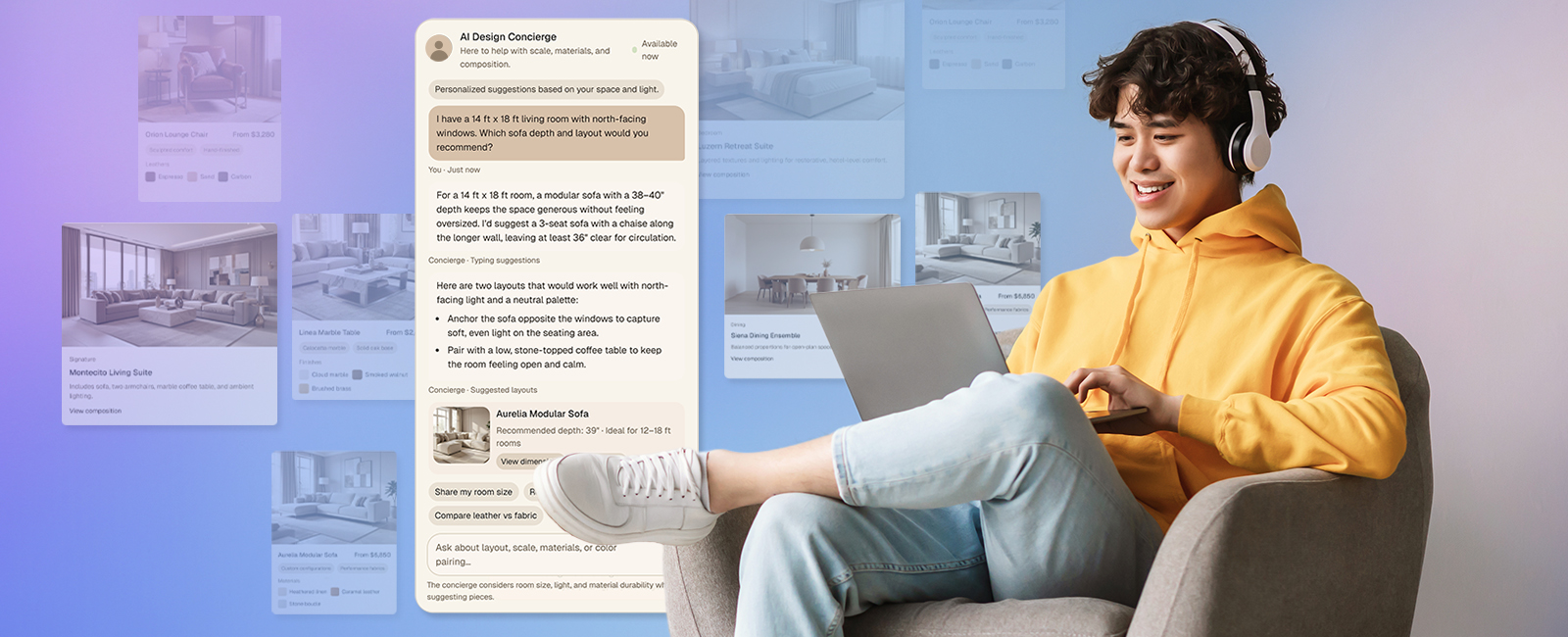 Conversational Commerce for Enterprise Furniture Buying